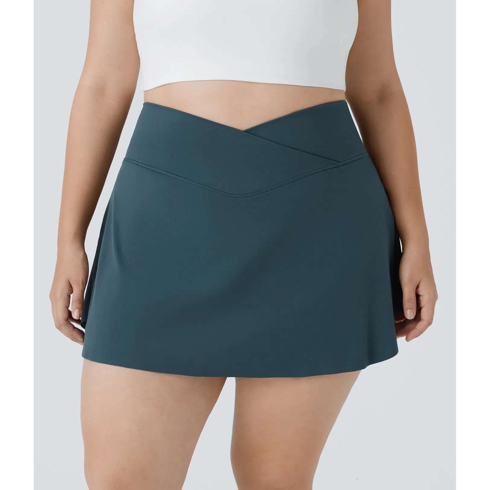 Halara Everyday SoftlyZero™ Airy Crossover Pocket 2-in-1 Tennis Plus Size Skirt